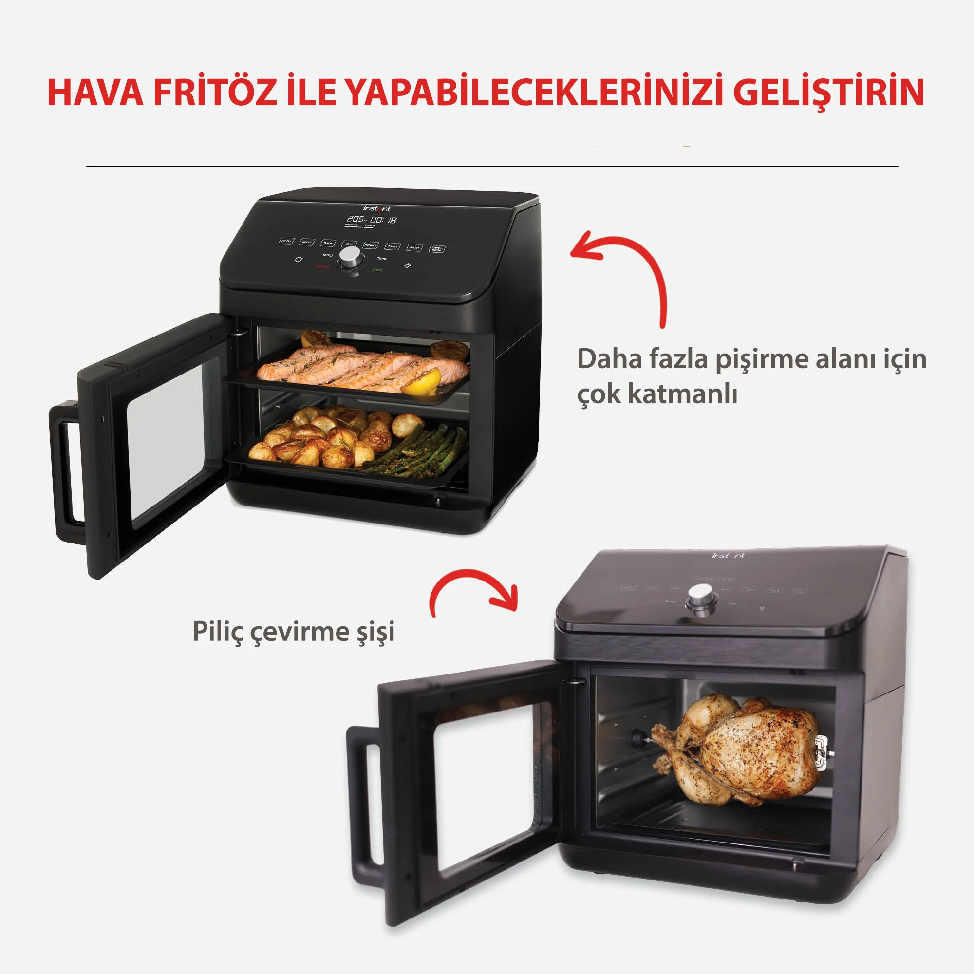 Instant Plus XL 140-4101-01-EU 13 lt AirFryer Fırın