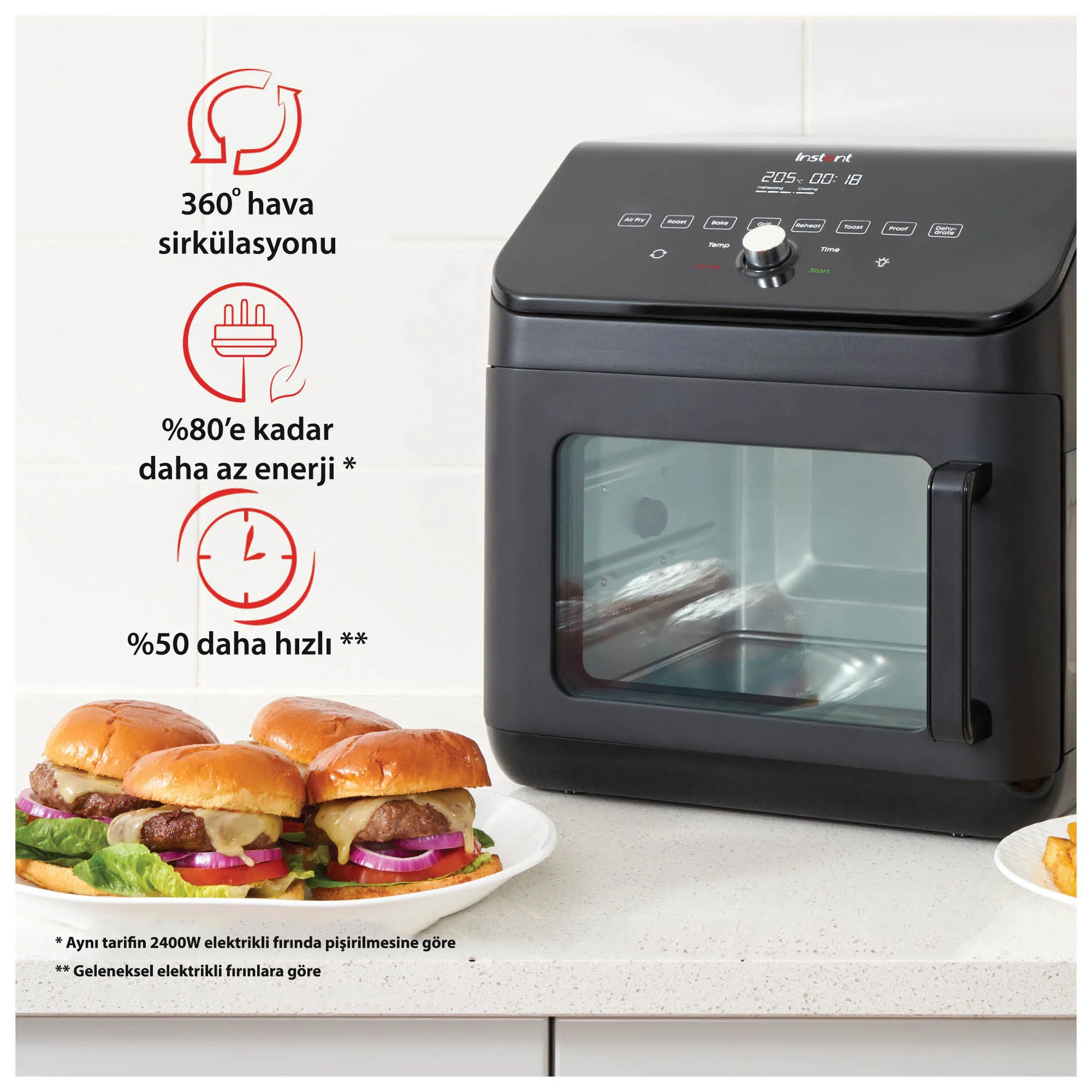 Instant Plus XL 140-4101-01-EU 13 lt AirFryer Fırın