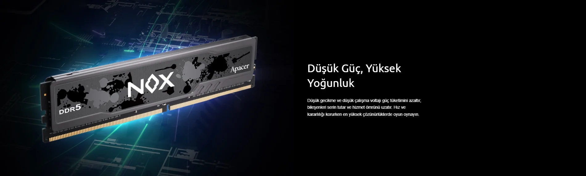 Apacer Nox 16GB (2x8GB) DDR5 5600MHz CL40 Gaming Ram