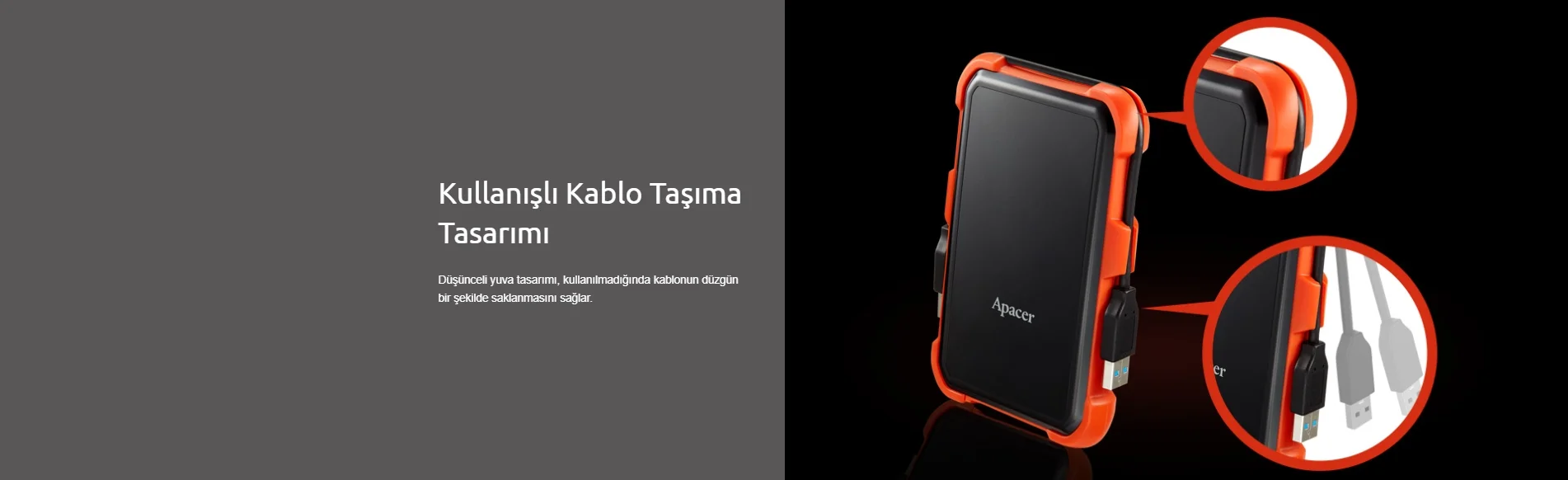 Apacer AC630 AP2TBAC630T-1 2TB Taşınabilir Harddisk