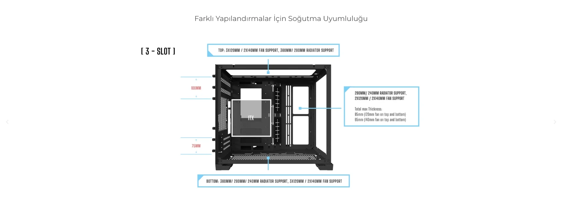 Lian Li O11 Dynamic Mini Snow Beyaz Mini-Tower ATX Gaming (Oyuncu) Kasa (G99.O11DMI-S.00)