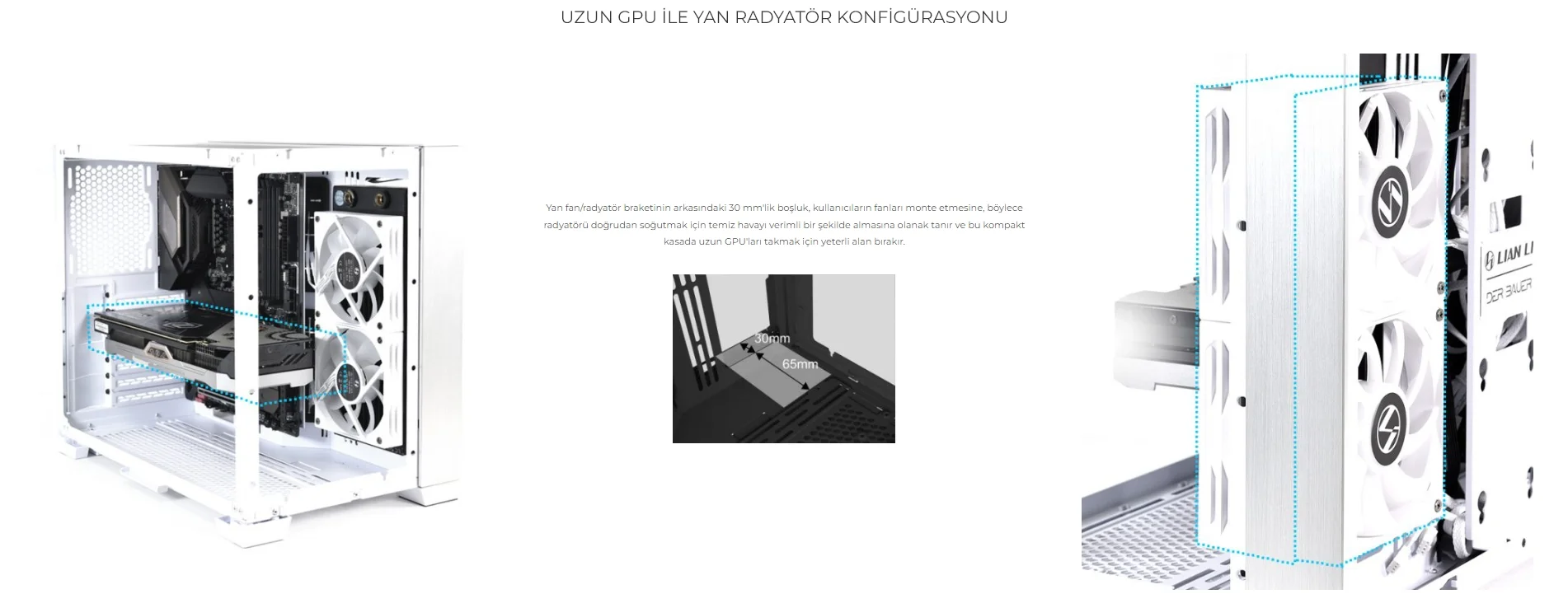 Lian Li O11 Dynamic Mini Snow Beyaz Mini-Tower ATX Gaming (Oyuncu) Kasa (G99.O11DMI-S.00)