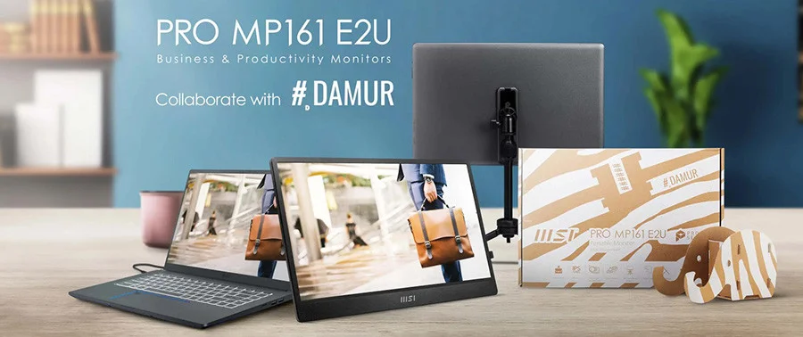 MSI Pro MP161 E2U 15.6″ 4ms 60Hz Full HD Adaptive Sync IPS Taşınabilir Monitör