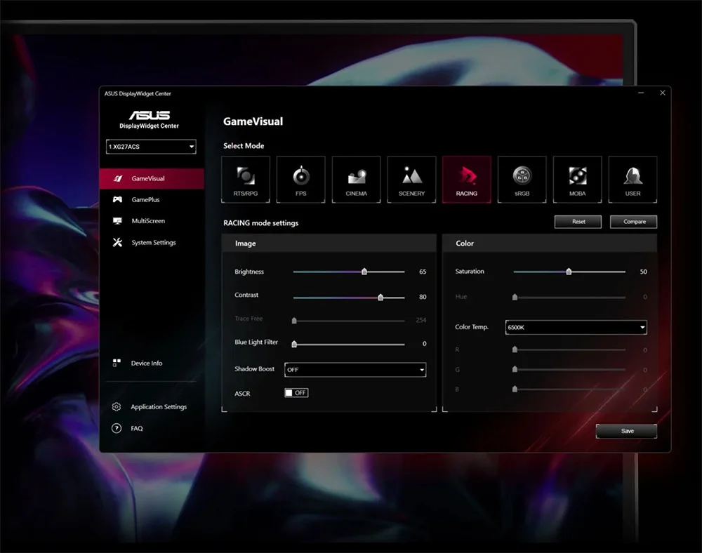 ASUS ROG Strix XG27ACS 27″ 180Hz 1ms QHD Adaptive Sync Fast IPS Gaming (Oyuncu)  Monitör