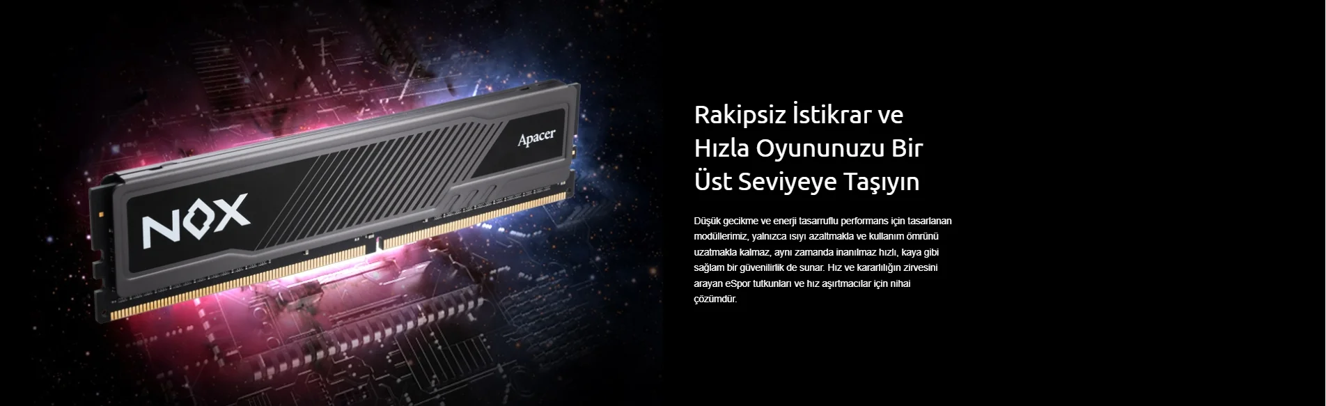 Apacer Nox AH4U08G36C25YMBAA-1 8GB DDR4 3600MHz Gaming RAM