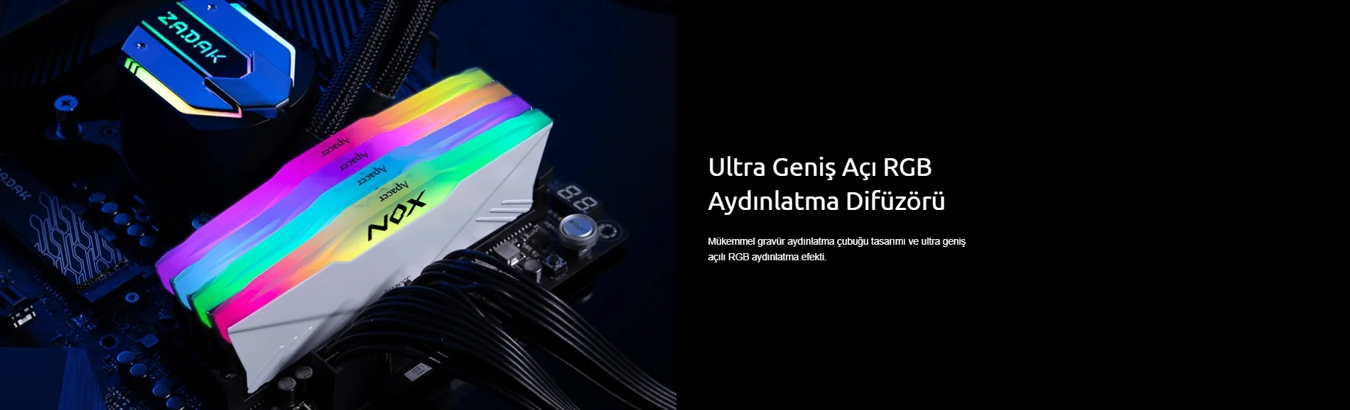 Apacer Nox RGB AH4U08G32C28YNBAA-1 8GB DDR4 3200MHz Gaming Ram