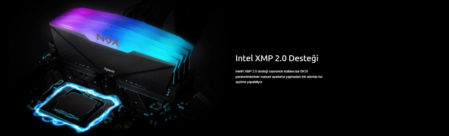 Apacer Nox RGB AH4U08G30C08YNBAA-1 8GB DDR4 3000MHz Gaming Ram