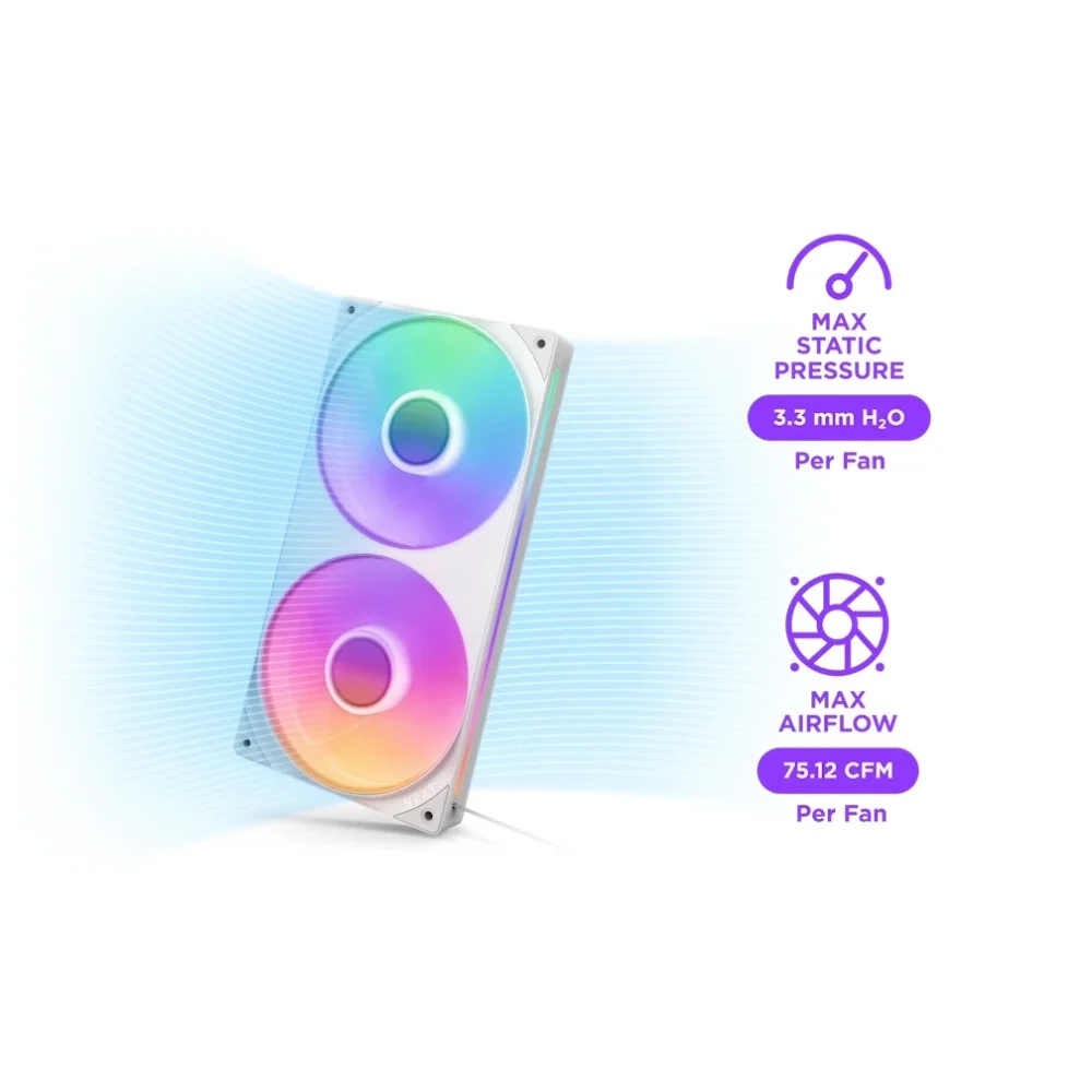 NZXT F240 RGB RF-U24HF-W1 240mm Beyaz Kasa Fanı