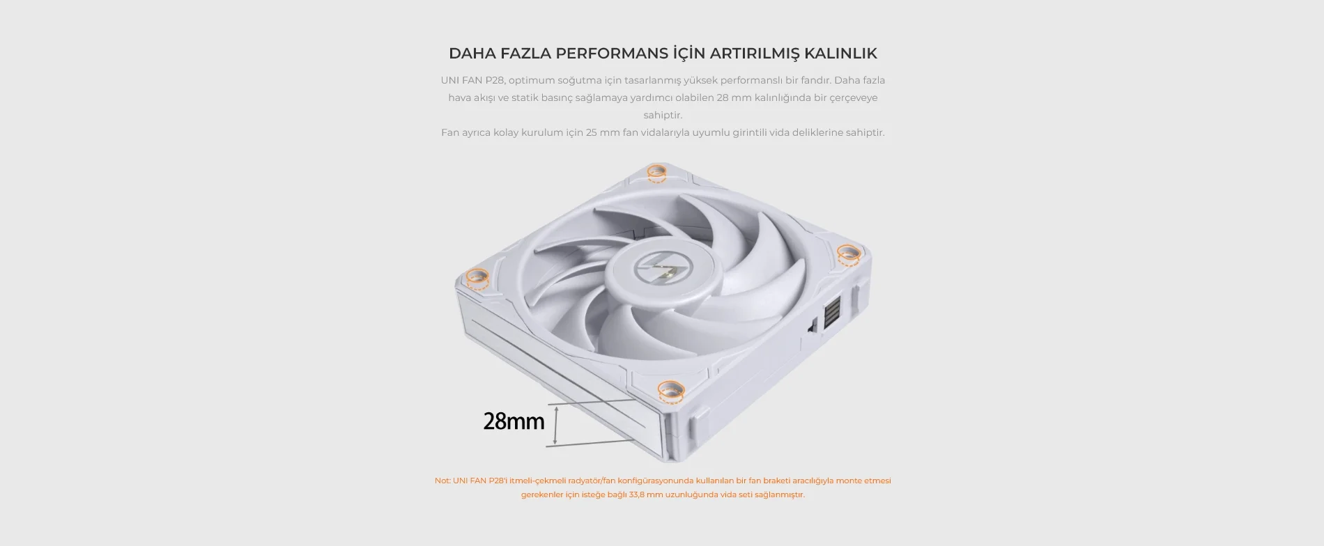 Lian Li UNI FAN P28 3x120mm Siyah Kasa Fanı (G99.12P283B.00)