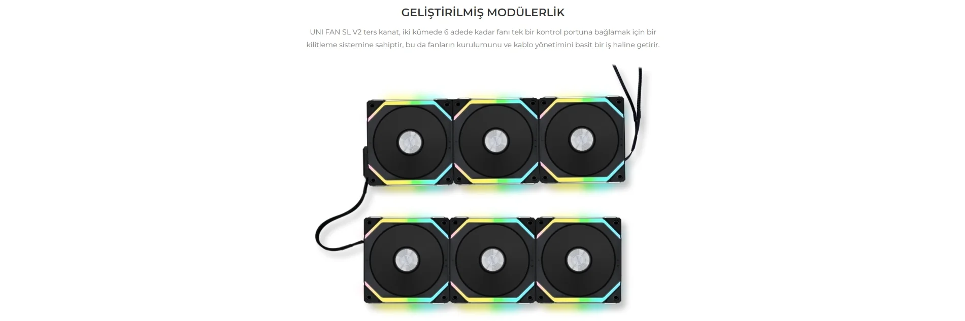 Lian Li UNI FAN REVERSE SL-120 V2-1B 1x120mm Siyah Kasa Fanı (G99.12RSLV21B.00)