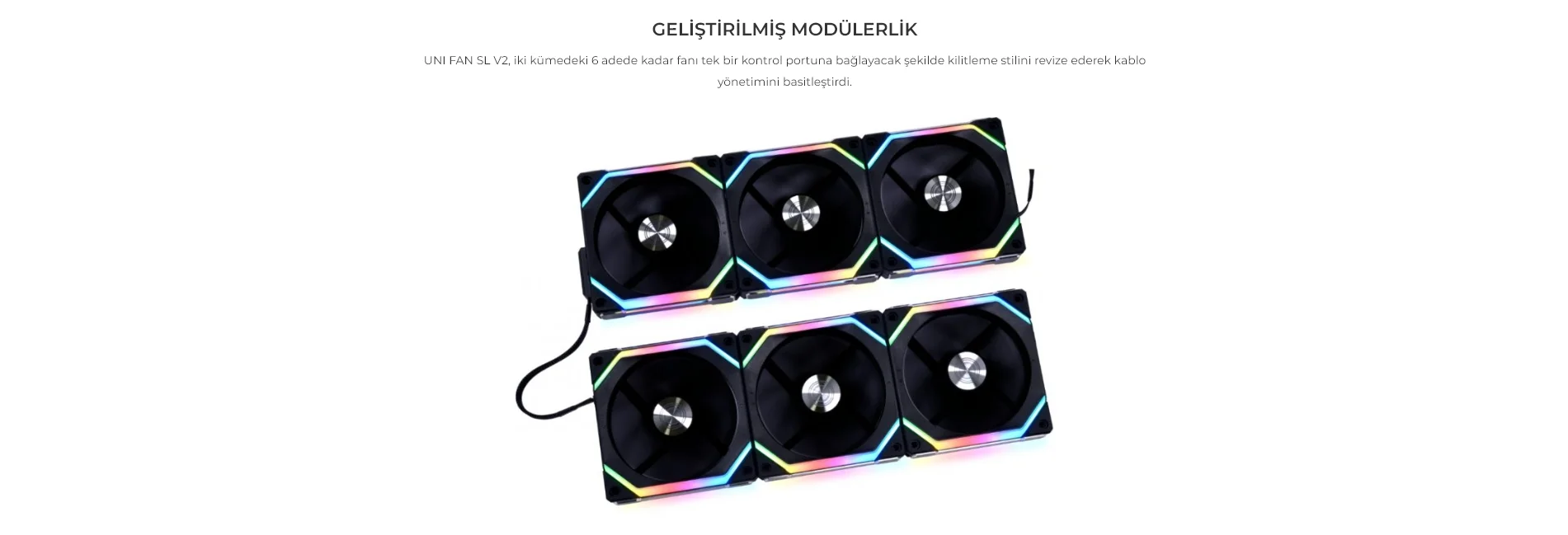 Lian Li UNI FAN SL120 V2 1x120mm Beyaz RGB Kasa Fanı (G99.12SLV21W.00)