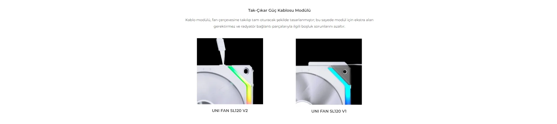 Lian Li UNI FAN SL120 V2 1x120mm Beyaz RGB Kasa Fanı (G99.12SLV21W.00)
