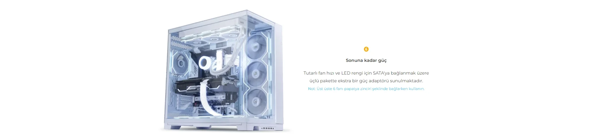 Lian Li UNI FAN TL-REVERSE 3x120mm Beyaz Kasa Fanı