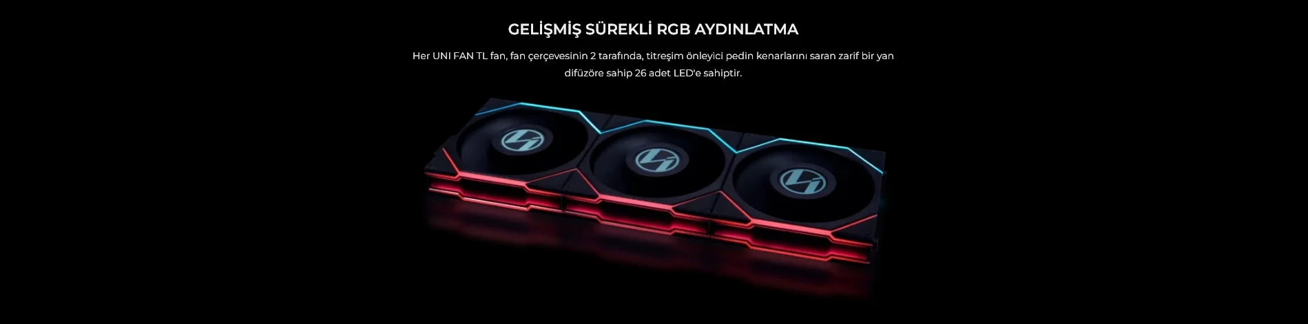 Lian Li UNI FAN TL-LCD 3x120mm Beyaz Kasa Fanı (G99.12TLLCD3W.00)