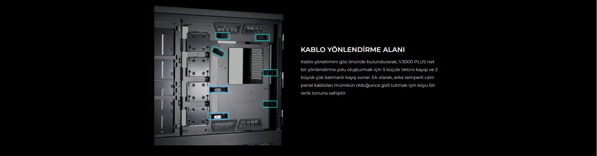 Lian Li V3000 Plus Siyah Full-Tower E-ATX Gaming (Oyuncu) Kasa