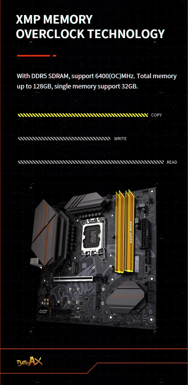 COLORFUL BATTLE-AX Z790M PLUS D5 V20 DDR5 6800Mhz ATX 1700p Gaming (Oyuncu) Anakart
