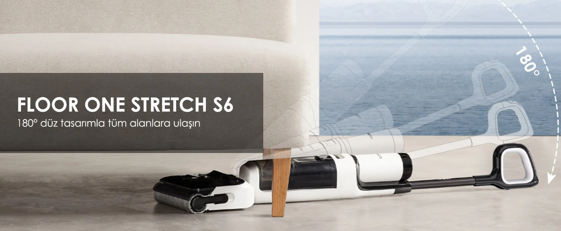 Tineco Floor One S6 Stretch Islak Kuru Dikey Şarjlı Süpürge