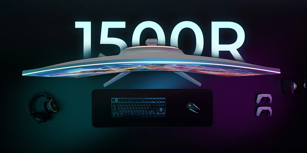 GamePower Vivid F20 27″ 1500R Curved RGB Beyaz 120Hz 1ms FHD Va Panel 2x2W Speaker Gaming Monitör