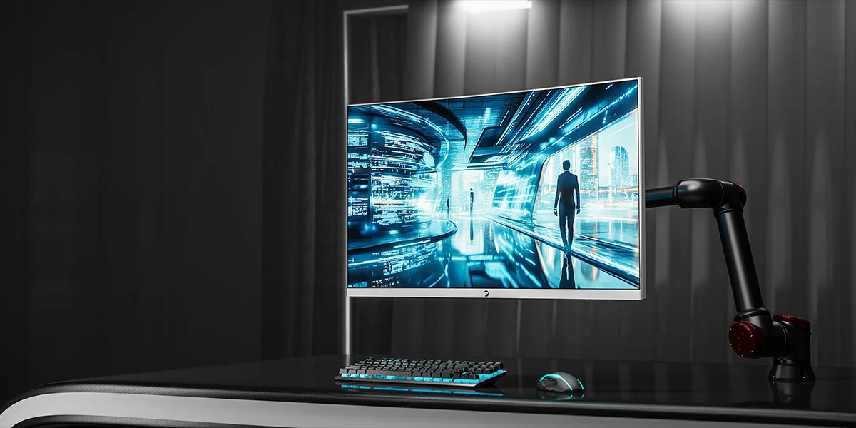 GamePower Vivid F20 27″ 1500R Curved RGB Beyaz 120Hz 1ms FHD Va Panel 2x2W Speaker Gaming Monitör