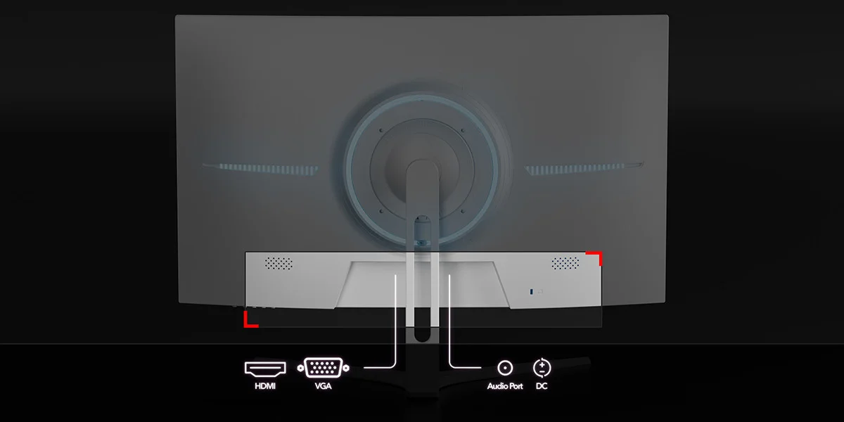 GamePower Vivid F20 27″ 1500R Curved RGB Beyaz 120Hz 1ms FHD Va Panel 2x2W Speaker Gaming Monitör