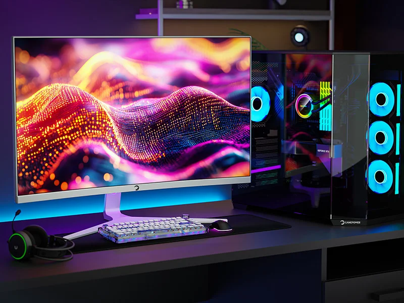 GamePower Vivid F20 27″ 1500R Curved RGB Beyaz 120Hz 1ms FHD Va Panel 2x2W Speaker Gaming Monitör