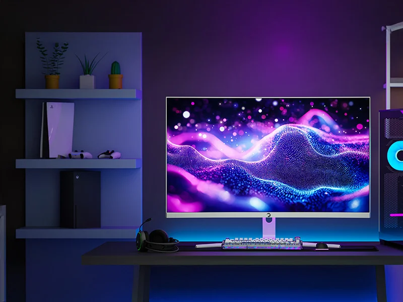 GamePower Vivid F20 27″ 1500R Curved RGB Beyaz 120Hz 1ms FHD Va Panel 2x2W Speaker Gaming Monitör