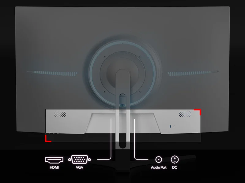 GamePower Vivid F20 27″ 1500R Curved RGB Beyaz 120Hz 1ms FHD Va Panel 2x2W Speaker Gaming Monitör