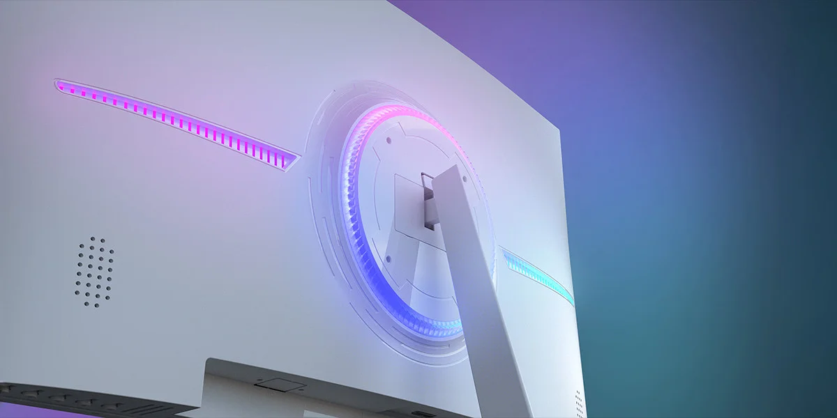 GamePower Vivid T40 24″ 1800R Curved RGB Beyaz 180Hz 0.5ms FHD Va Panel 2x2W Speaker Gaming Monitör