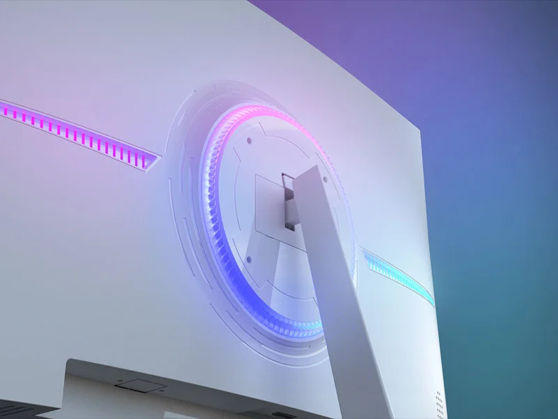 GamePower Vivid T40 24″ 1800R Curved RGB Beyaz 180Hz 0.5ms FHD Va Panel 2x2W Speaker Gaming Monitör