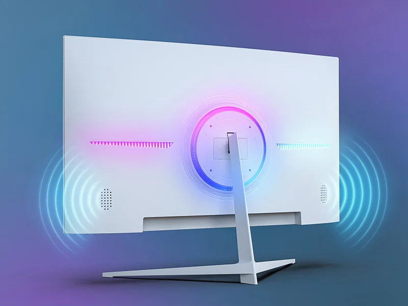 GamePower Vivid T40 24″ 1800R Curved RGB Beyaz 180Hz 0.5ms FHD Va Panel 2x2W Speaker Gaming Monitör