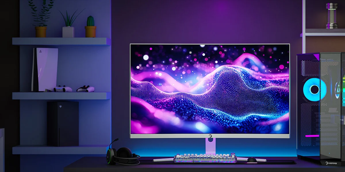 GamePower Vivid T50 27 inc 1500R Curved RGB Beyaz 200Hz 0.5ms FHD 2x2W Speaker VA Gaming Monitör
