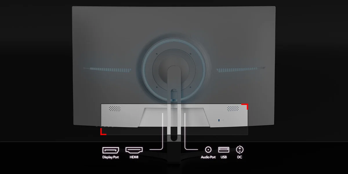 GamePower Vivid T50 27 inc 1500R Curved RGB Beyaz 200Hz 0.5ms FHD 2x2W Speaker VA Gaming Monitör