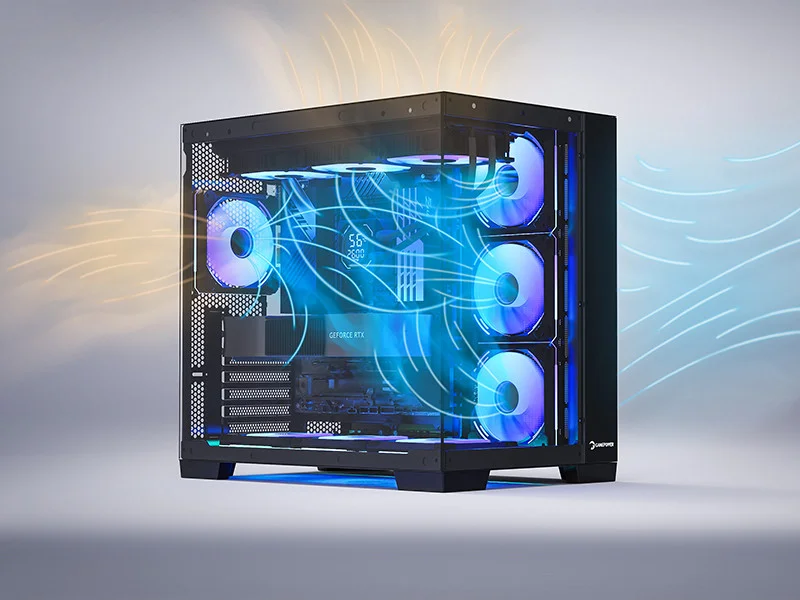 GamePower Warcry Pulse 4x12Cm ARGB Fan Temperli Cam ATX Gaming Kasa