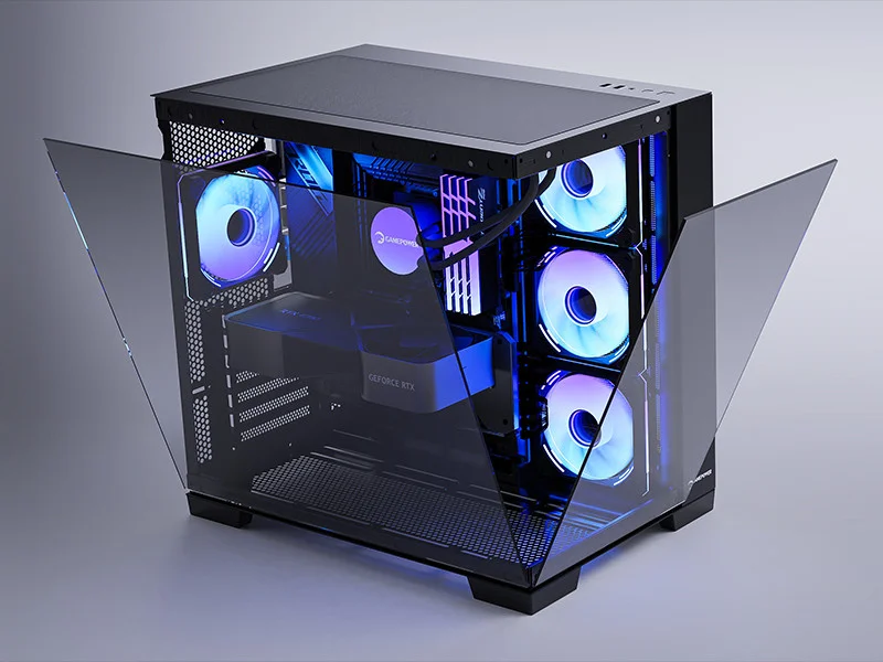GamePower Warcry Pulse 4x12Cm ARGB Fan Temperli Cam ATX 650W 80+ Bronze Gaming Kasa