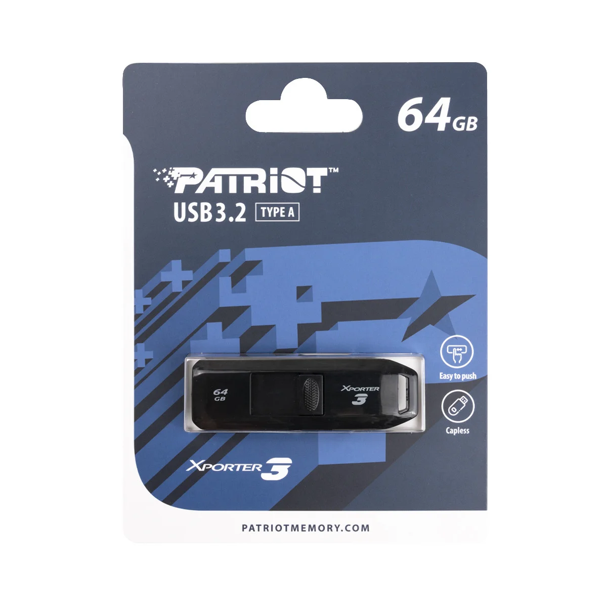 Patriot Xporter 3 USB 3.2 Gen 1 Slider Type-A 64GB Flash Bellek