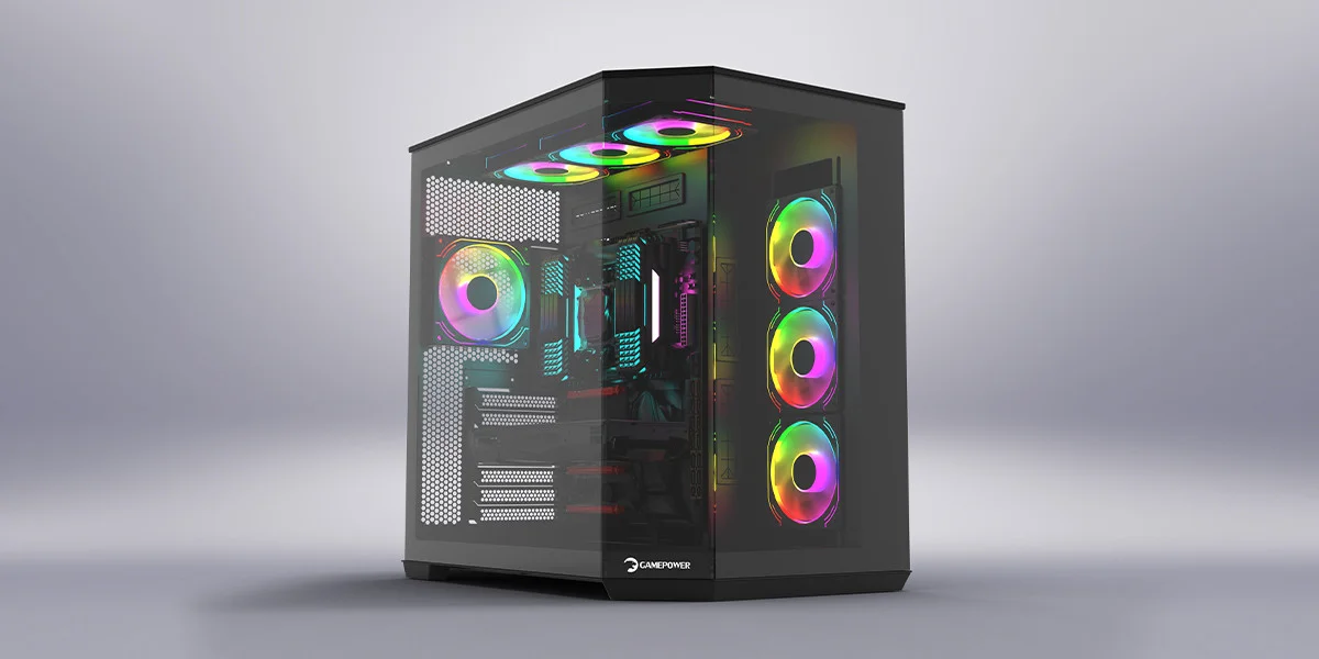 GamePower WarCry Edge 1x Black Fan Type-C Gaming Kasa