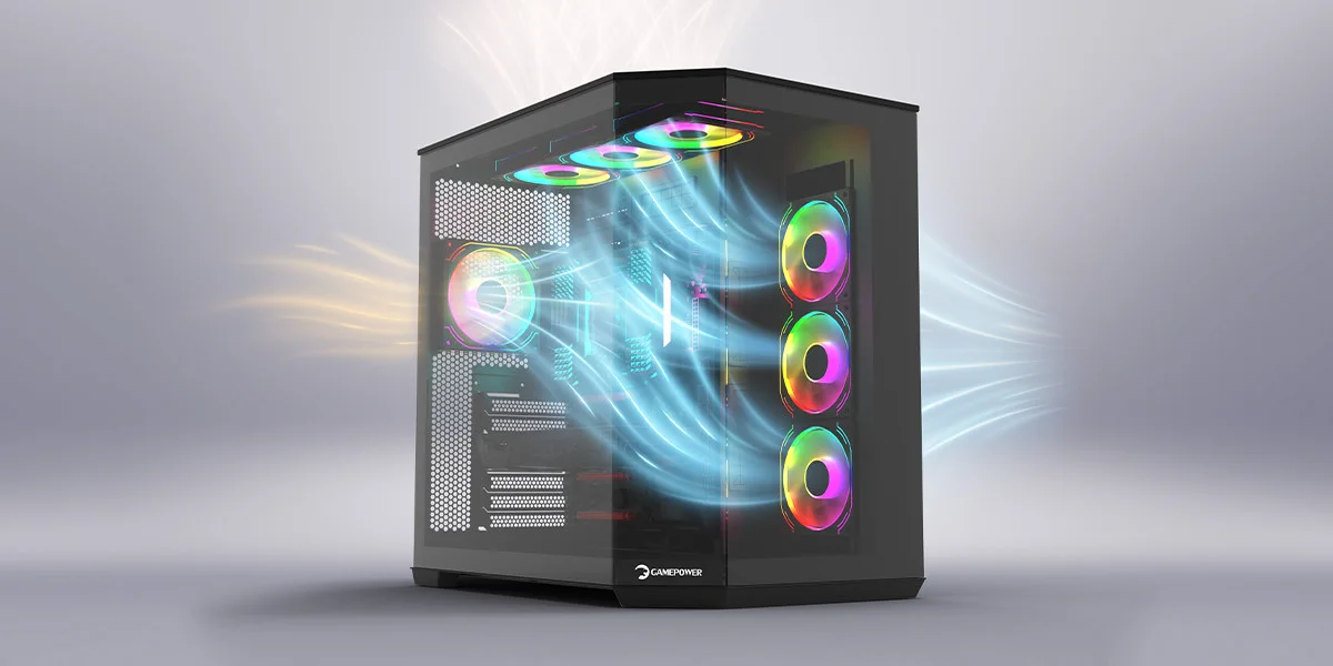 GamePower WarCry Edge 1x Black Fan Type-C Gaming Kasa