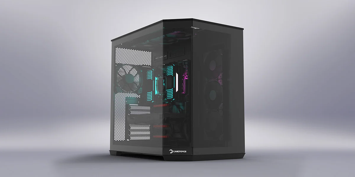 GamePower WarCry Edge 1x Black Fan Type-C Gaming Kasa