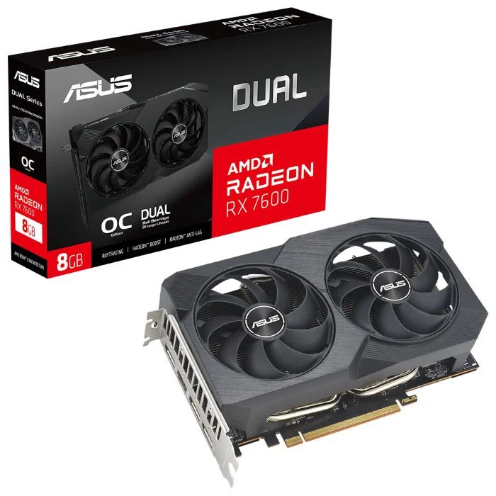 ASUS DUAL-RX7600-O8G-V2 GDDR6 128Bit DX12 Ekran Kartı