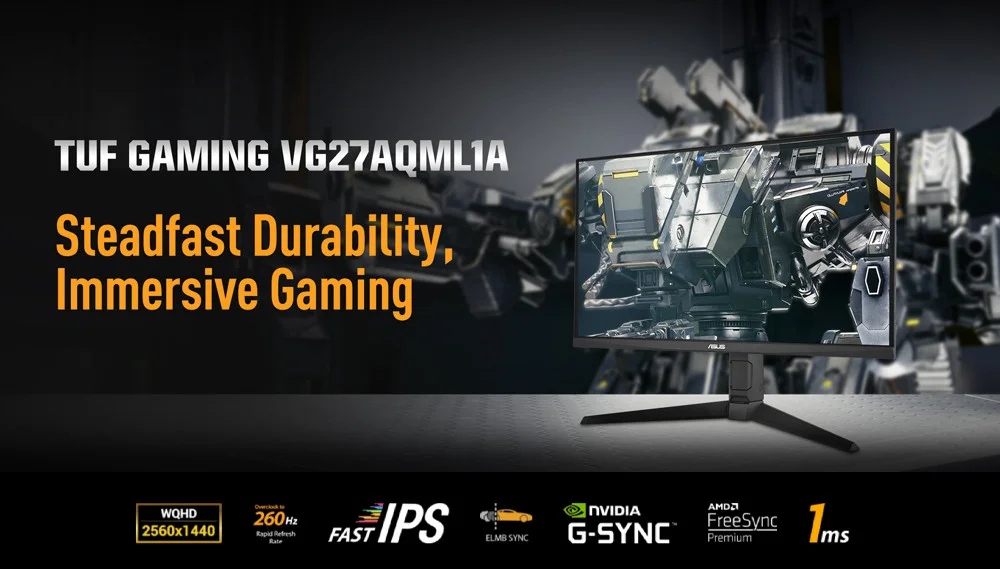 ASUS TUF Gaming VG27AQML1A 27″ 1ms 260Hz 2K IPS Gaming Monitör