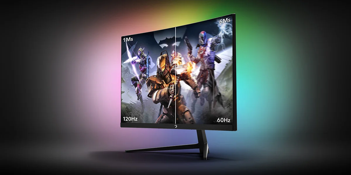 GamePower Vivid F10 24″ Curved RGB 120Hz 1ms FHD Va Panel 2x2W Speaker Gaming Monitör (Sıfır Ölü Piksel Garantili)
