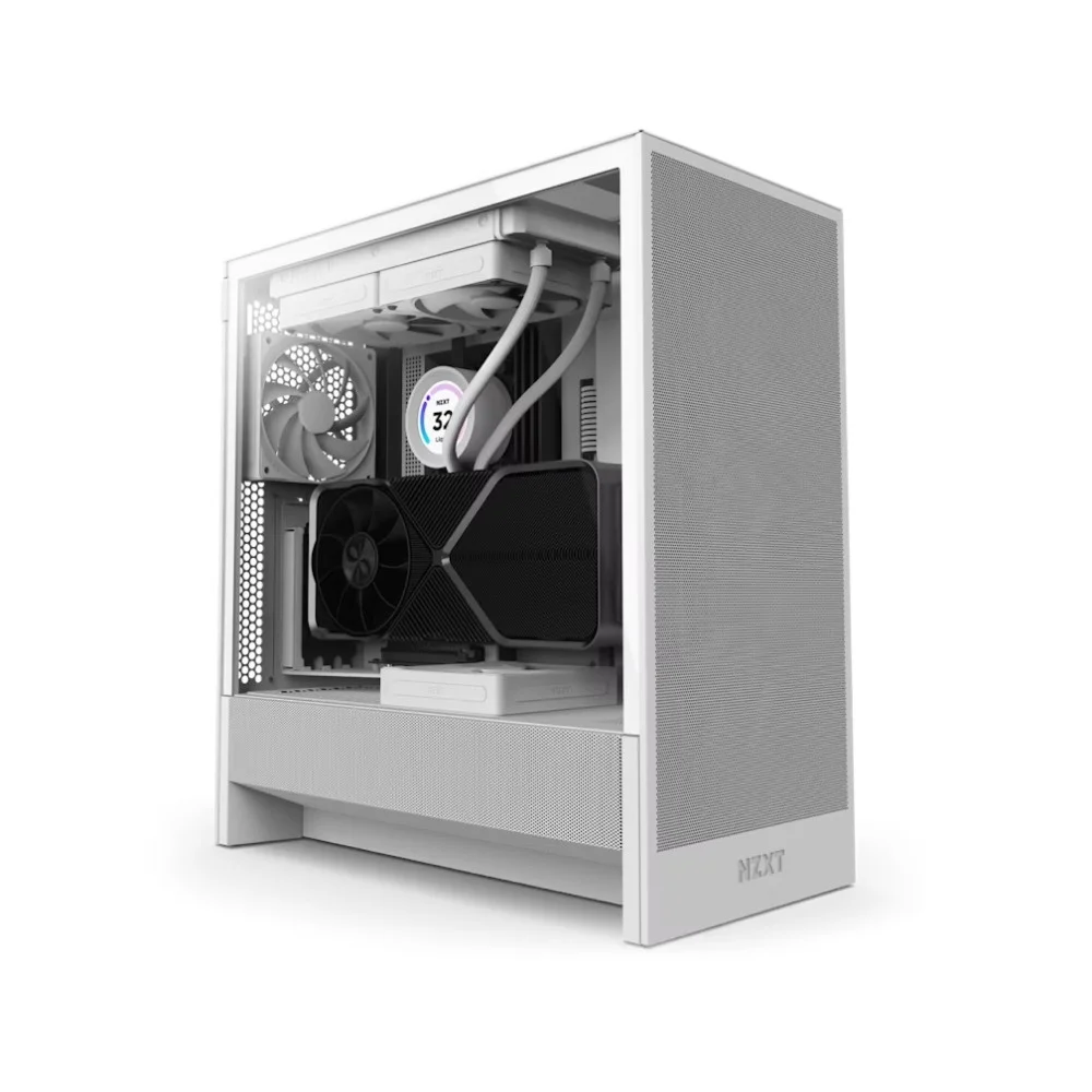 NZXT H Series H5 Flow CC-H52FW-01 Beyaz ATX Mid Tower Gaming (Oyuncu) Kasa