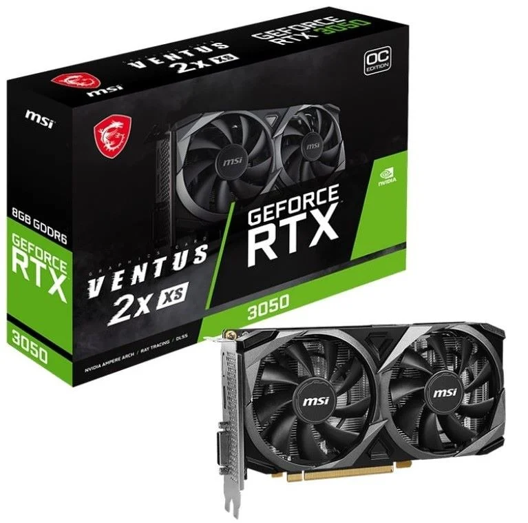 MSI GeForce RTX 3050 VENTUS 2X XS 8G OC Gaming (Oyuncu) Ekran Kartı