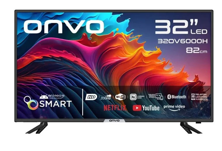 Onvo 32OV6000H HD 32″ 82 Ekran Uydu Alıcılı Android Smart LED TV