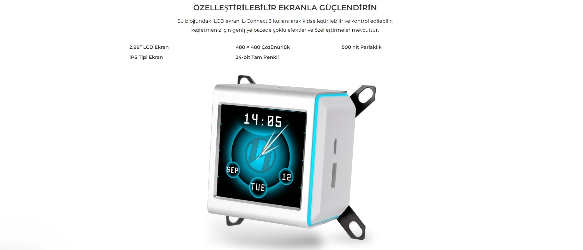 Lian Li Galahad II LCD SL-INFINITY 360mm Siyah İşlemci Sıvı Soğutucu 