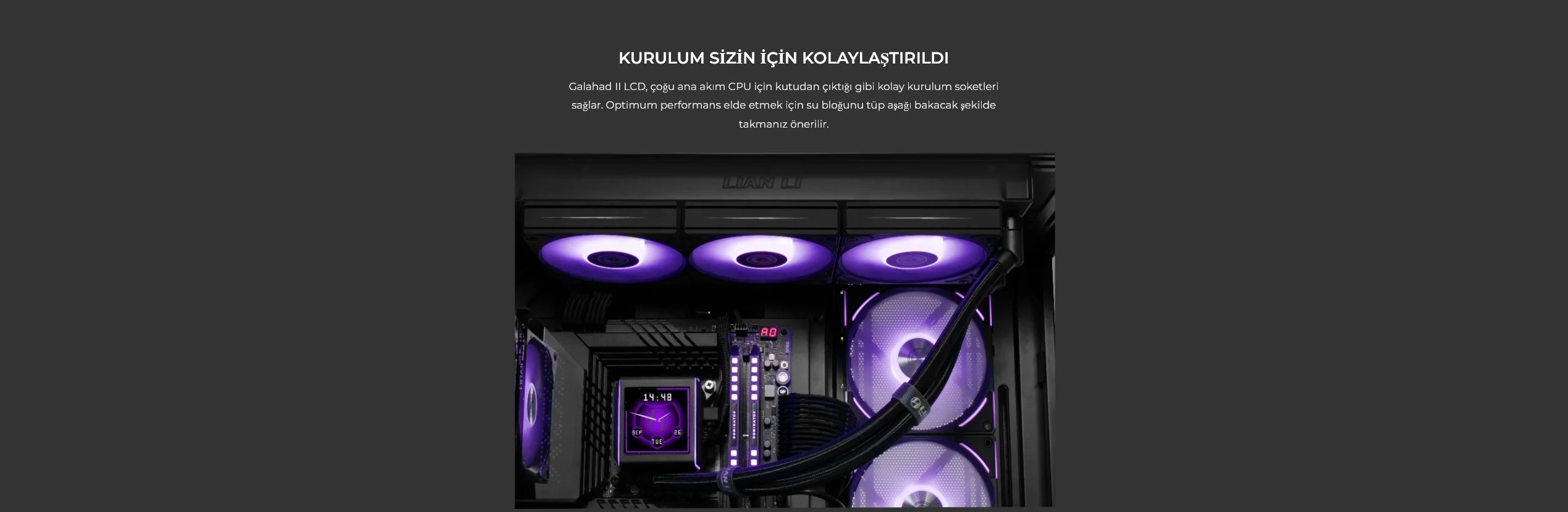 Lian Li Galahad II LCD SL-INFINITY 360mm Siyah İşlemci Sıvı Soğutucu 