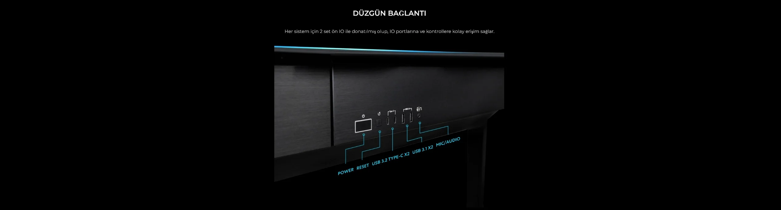 Lian Li DK07X Siyah Oyuncu Masası