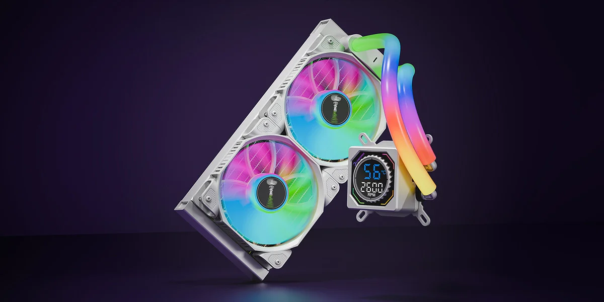 GamePower Skadi Square 240 ARGB Beyaz (RGB Borulu) 240mm Cpu Sıvı Soğutma 