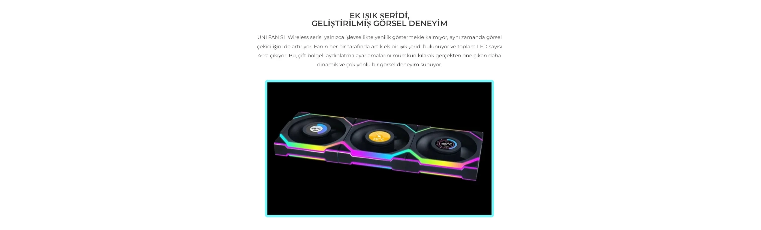 Lian Li UNI FAN REVERSE SL WIRELESS LCD 1x120mm Beyaz Kasa Fanı (G99.12RSLLCD1W1W.00)