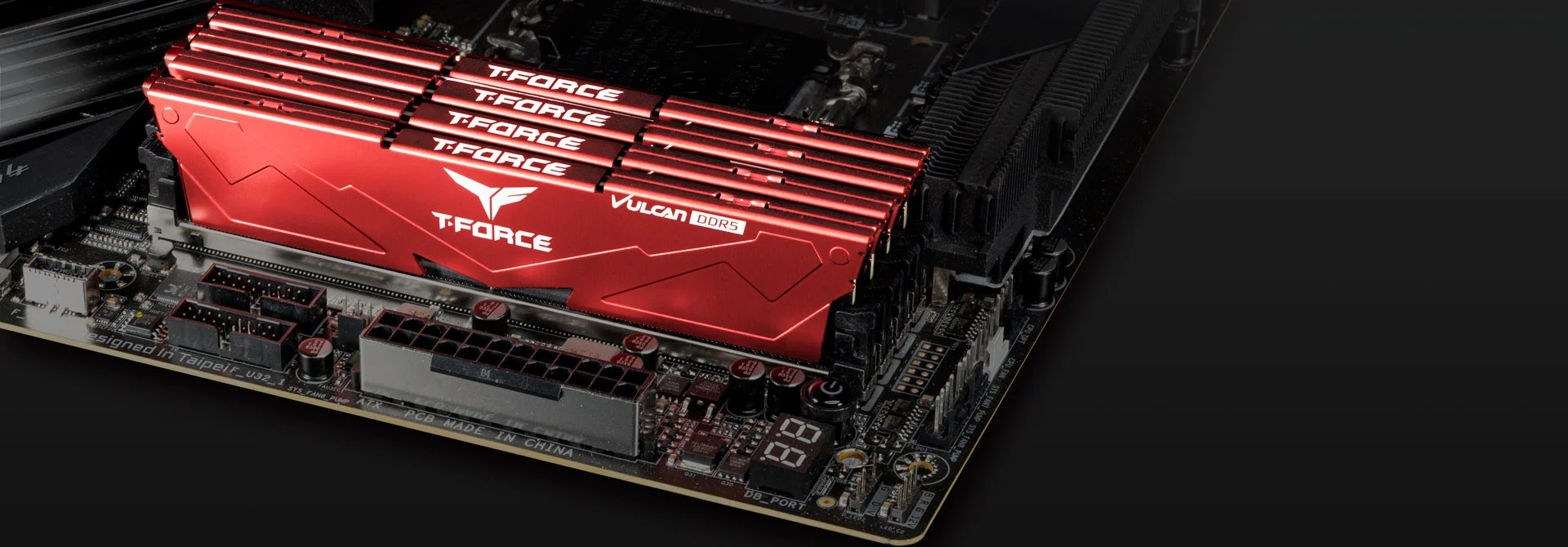 Team T-Force Vulcan Red 16GB (1x16GB) 6000Mhz DDR5 CL38 Kırmızı Gaming Ram (FLRD516G6000HC38G01)